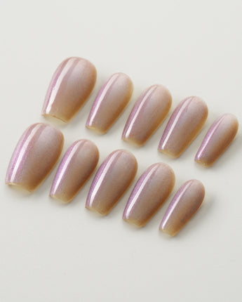Aurora Icefire custom press-on nails — available in multiple shapes and sizes