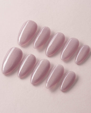 Clean Rainbow Cat-eye custom press-on nails — available in multiple shapes and sizes