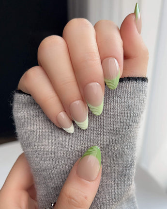 Forest Layers custom press-on nails — available in multiple shapes and sizes