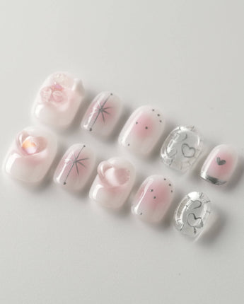 Y2K Love custom press-on nails — available in multiple shapes and sizes