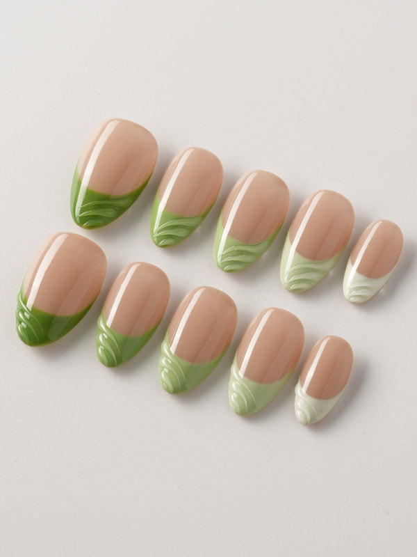 Forest Layers - Joyeenails - FT032 - S / Extra Short Almond