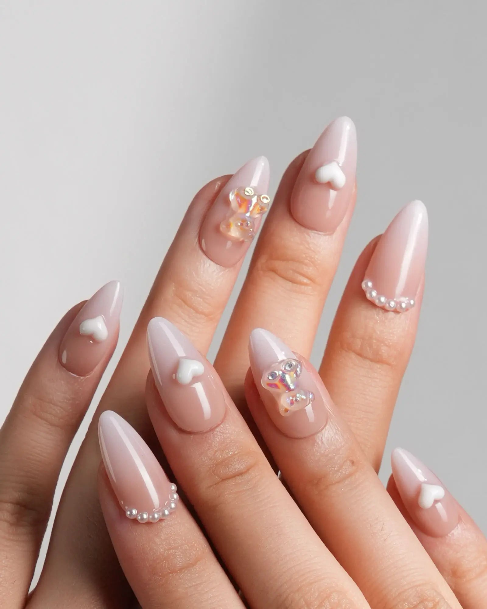 Cute Bear Hug - Joyeenails - CUA29 - XS / Short Almond