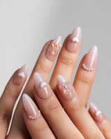 Cute Bear Hug handmade press-on nails featuring cute nails