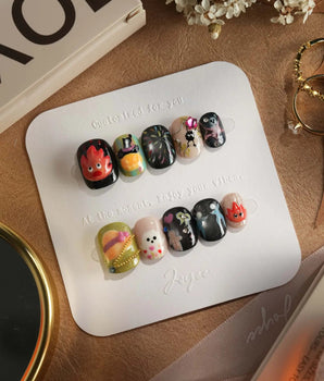 Cute Flame Elves nails — cartoon mix design flame by Joyee Nails