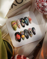 Cute Flame Elves nails — cartoon mix design flame by Joyee Nails