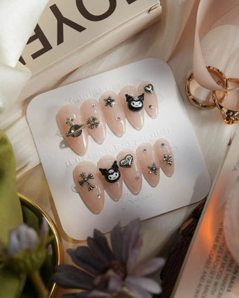 Cute Kuromi Nails Pop - Joyeenails - ANA42-XS / Medium Almond