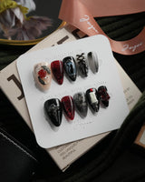 Dark Fairytale short stiletto press-on nails
