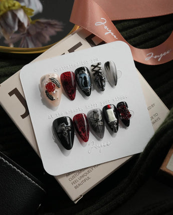Dark Fairytale short stiletto press-on nails