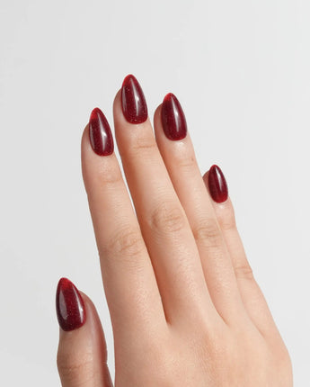 Diamond Gloss nails — red Base, featuring a by Joyee Nails