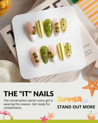 Martini Sucio press-on nails by Joyee Nails