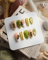 Dirty Martini Short Stiletto press on nails, handmade custom nails by Joyeenails