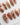 Driftwood Medium Almond nude marble press on nails with brown marble handmade nail art - image 1