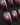 Dusk press on nails fading from champagne pearl through rose to a deep burgundy tip with shimmer through the whole nail - image 1