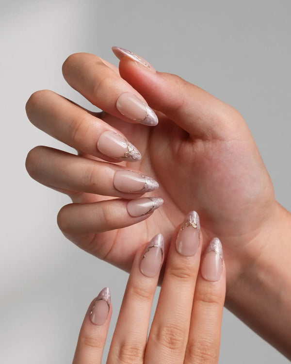 Dusk Swirl - Joyeenails - SA066 - XS / Short Almond