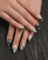 Pine Dream press-on nails — Winter Christmas Green, 3D