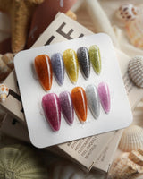 Euphoria Medium Stiletto press on nails, handmade custom nails by Joyeenails