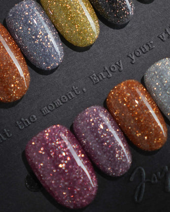 Euphoria nails — Vibrant Multicolor Reflective Glitter, by Joyee Nails