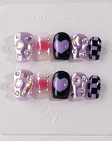 Purple Frost - Joyeenails - DO028 - XS / Extra Short Coffin