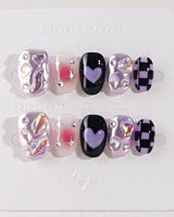Purple Frost - Joyeenails - DO028 - XS / Extra Short Oval