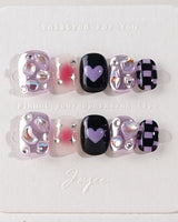 Purple Frost - Joyeenails - DO028 - XS / Extra Short Squoval