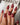 Brick Short Almond red press on nails fall with red aura handmade nail art - image 1