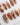Driftwood Medium Almond nude marble press on nails with brown marble handmade nail art - image 1