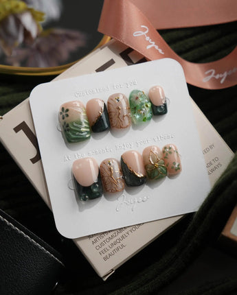 Fairyland - Jetlag Garden short square press-on nails