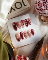 Your Gift press-on nails — Classic Red & White
