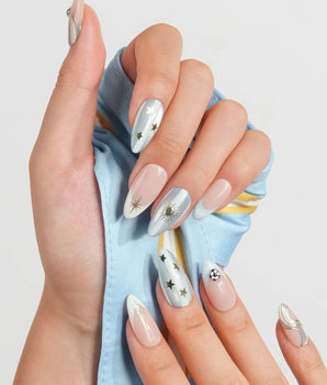 FIFA Argentina handmade World Cup nails with 3D soccer balls and Sol de Mayo accents