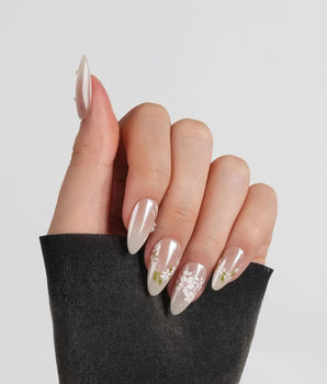 First Vow press-on nails — Gentle Milk Tea Nude,