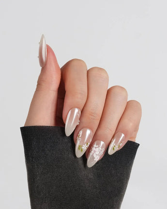 First Vow press-on nails — Gentle Milk Tea Nude,
