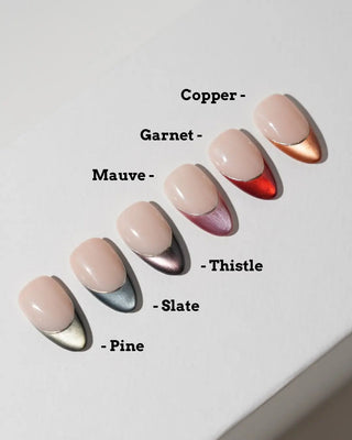 French Cat Eye Press On Nails – Handmade Magnetic Tips – 6 Shades press-on nails by Joyee Nails