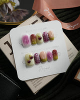 Fresh Fig extra short square press-on nails