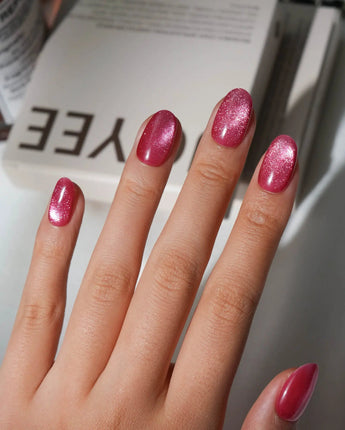 Fruit Cat Eye Press On Nails – Handmade Magnetic Velvet – 5 Colors press on nails, handmade custom nails by Joyeenails