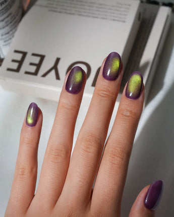 Fruit Cat Eye Press On Nails – Handmade Magnetic Velvet – 5 Colors press on nails, handmade custom nails by Joyeenails