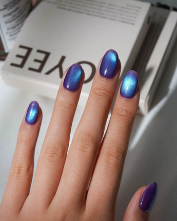 Fruit Cat Eye Press On Nails – Handmade Magnetic Velvet – 5 Colors press on nails, handmade custom nails by Joyeenails