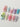 Gem Blossom press-on nails in medium square shape — pastel mix design chrome iridescent flower pearl butterfly 3D accents