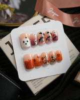 Ghostlight short square press-on nails