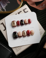 Gilded Merlot Extra Short Squoval