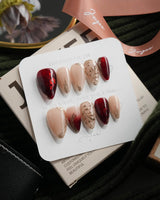 Gilded Rouge Short Stiletto press-on nails