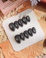 Glint Tahiti press-on nails — gunmetal cat eye shimmer handmade nail art by Joyee Nails