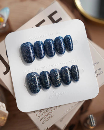 Navy blue Press on nails