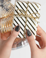 Glitter Logic·Black nails — Obsidian Black & Aurora by Joyee Nails
