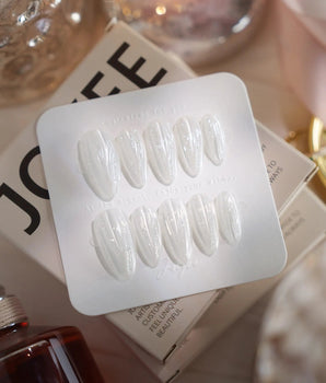 Glitter Logic·Ice press-on nails — Icy Pure White &