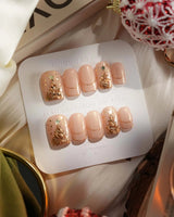 Glow as you nails — Luxury Champagne Gold Christmas, by Joyee Nails