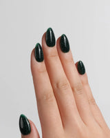 Glowing Forest nails — Forest Green Base, featuring by Joyee Nails