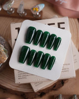 Glowing Forest nails — Forest Green Base, featuring by Joyee Nails