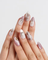 Golden Hour press-on nails — Romantic Dusty Pink Gradient,