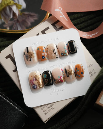 Golden Kiss Extra Short Square press-on nails