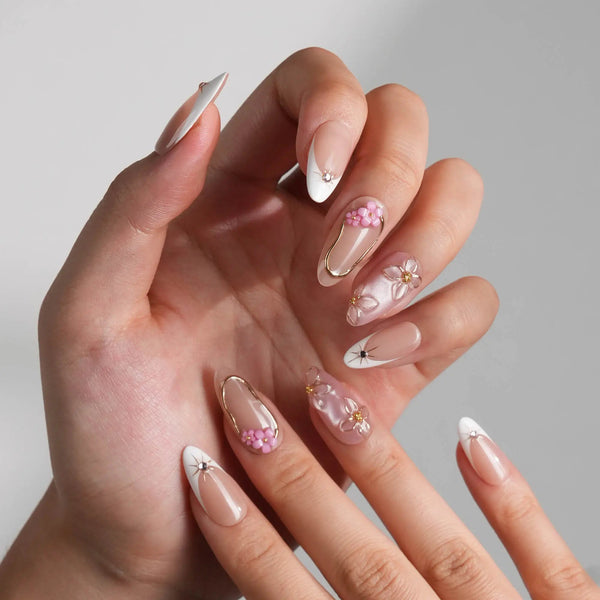 Golden Tide - Joyeenails - SU015 - XS / Medium Almond